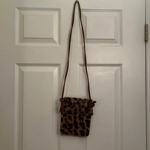 Leopard Small Bucket Crossbody